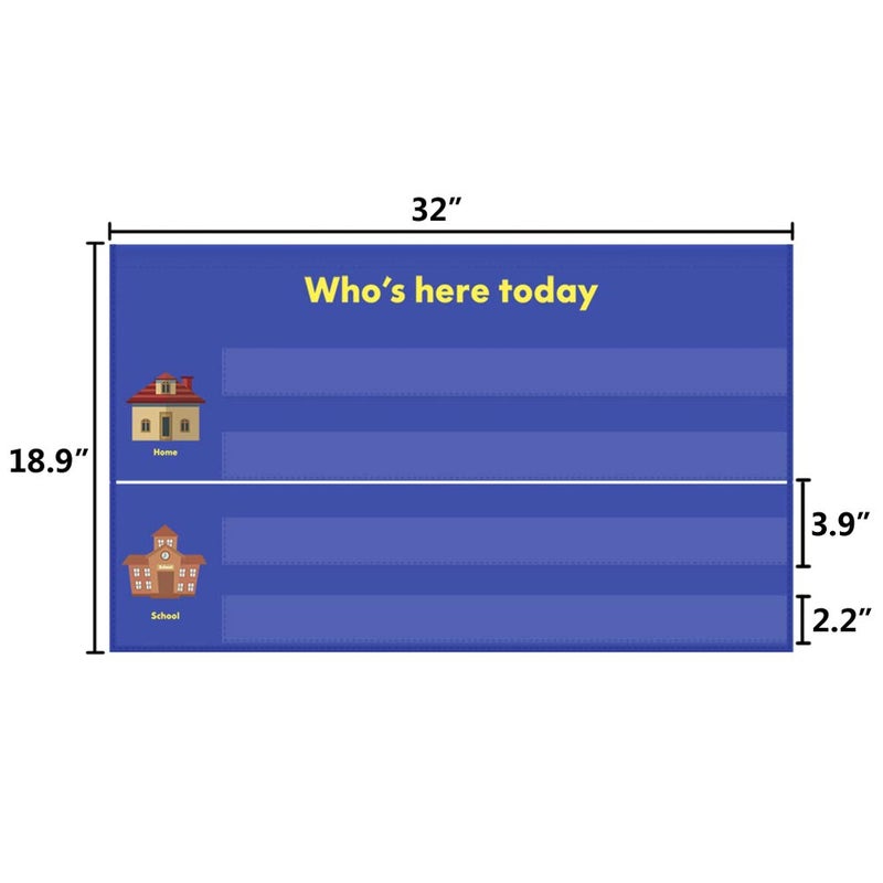 AUVCAS Classroom Attendance Chart Helping Hands Pocket Chart for Preschool Sunday School Kindergarten Daycare,36 People Cards Included - Image 5